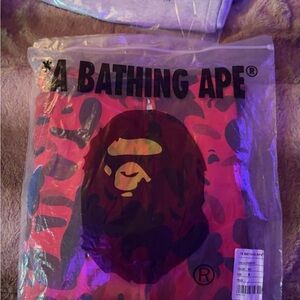 A Bathing Ape Men’s red Camo Performance Jacket